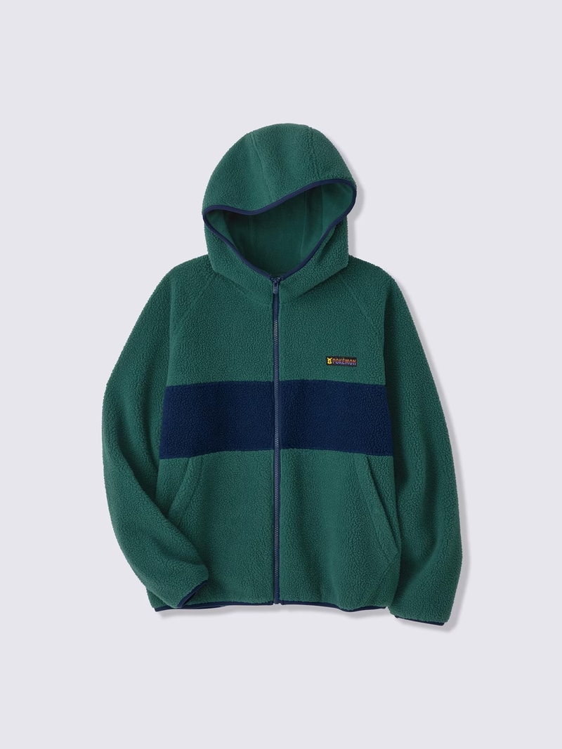 フリースフルジップパーカ Pokémon カラー: 55 GREEN 3,990円