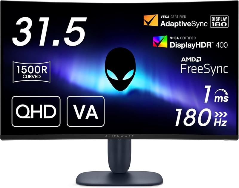 【Amazon.co.jp限定】Dell AW3225DM-A 31.5インチ 曲面 Alienware ゲーミングモニター