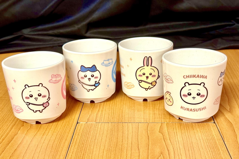 湯呑みはちいかわ、ハチワレ、うさぎ、みんなの全4種がラインナップ