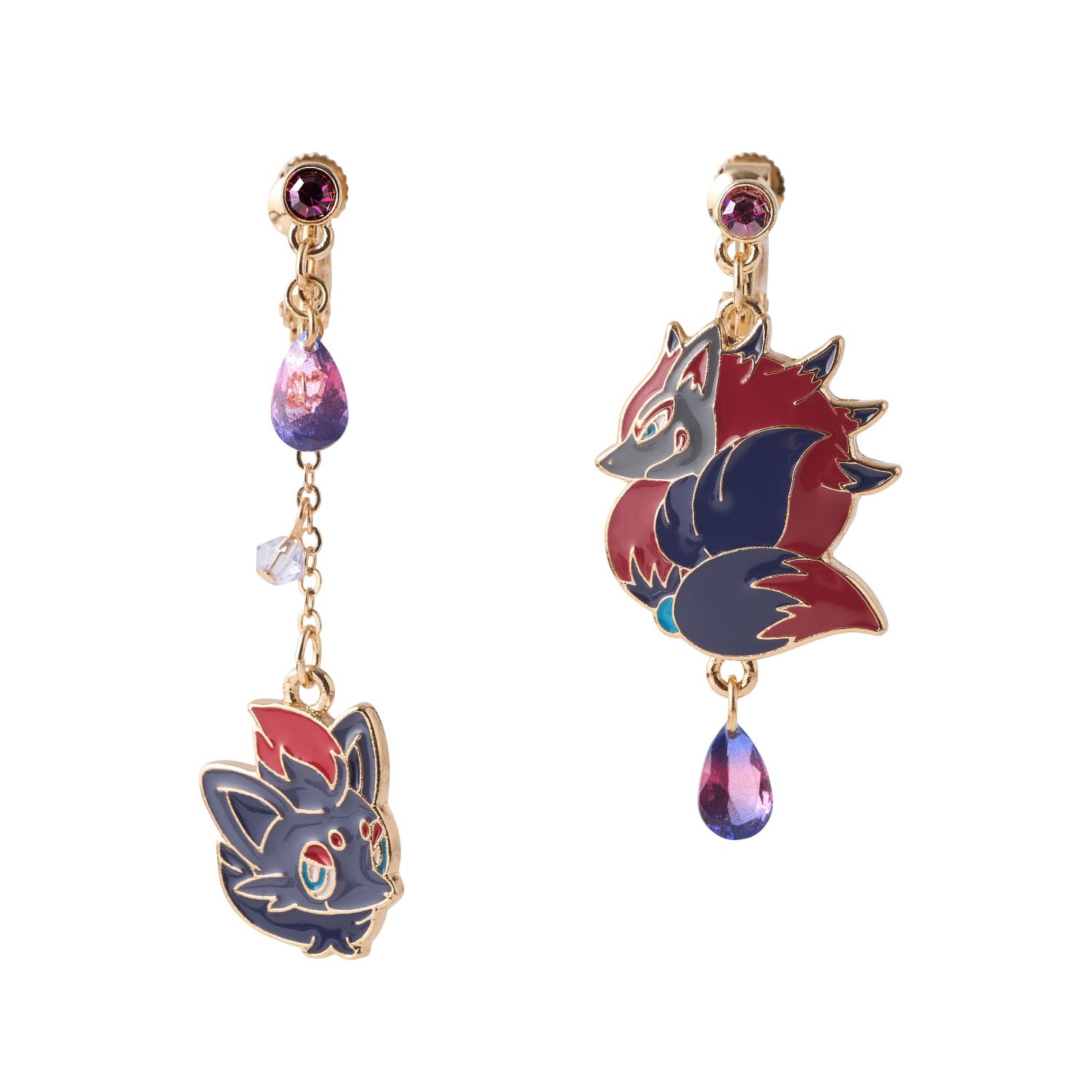 Pokemon accessory ピアス116/イヤリング116 ゾロア＆ゾロアーク 価格：各1,650円