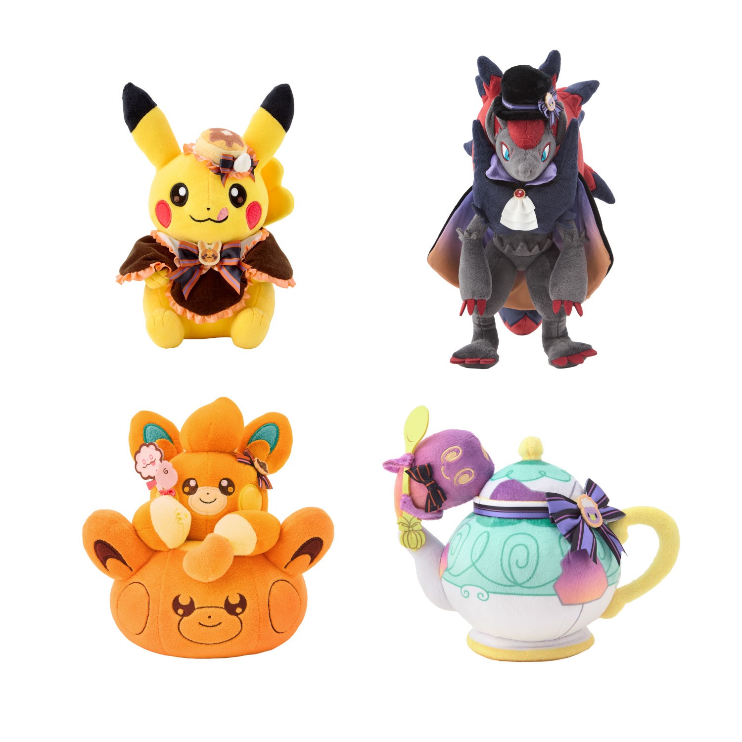 ぬいぐるみ Pokemon Magic Hour Illusion! ピカチュウ 価格：3,960円/ゾロアーク 価格：5,500円/パモ 価格：3,960円/ポットデス(がんさくフォルム) 価格：3,520円