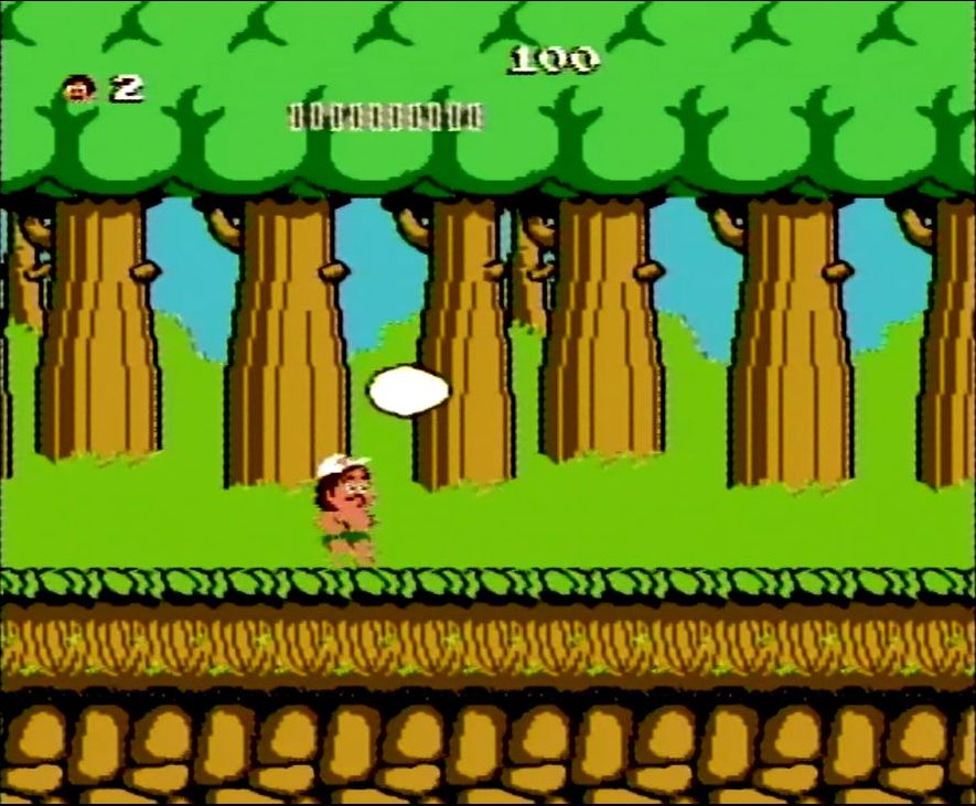 ゲーム開始直後に出現するタマゴを割ると、中から石オノが出現する