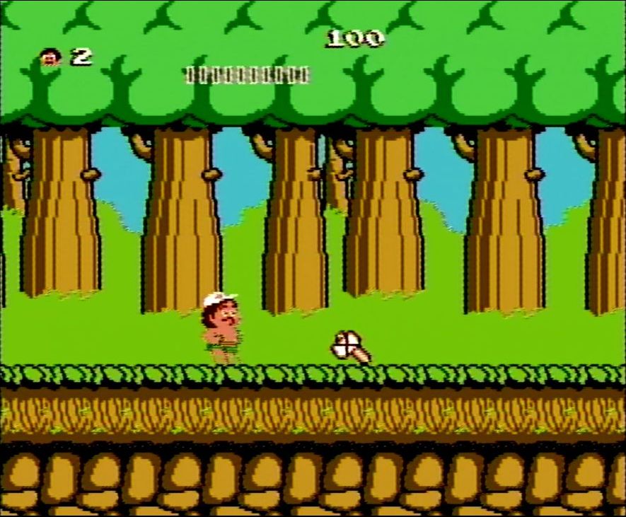 ゲーム開始直後に出現するタマゴを割ると、中から石オノが出現する