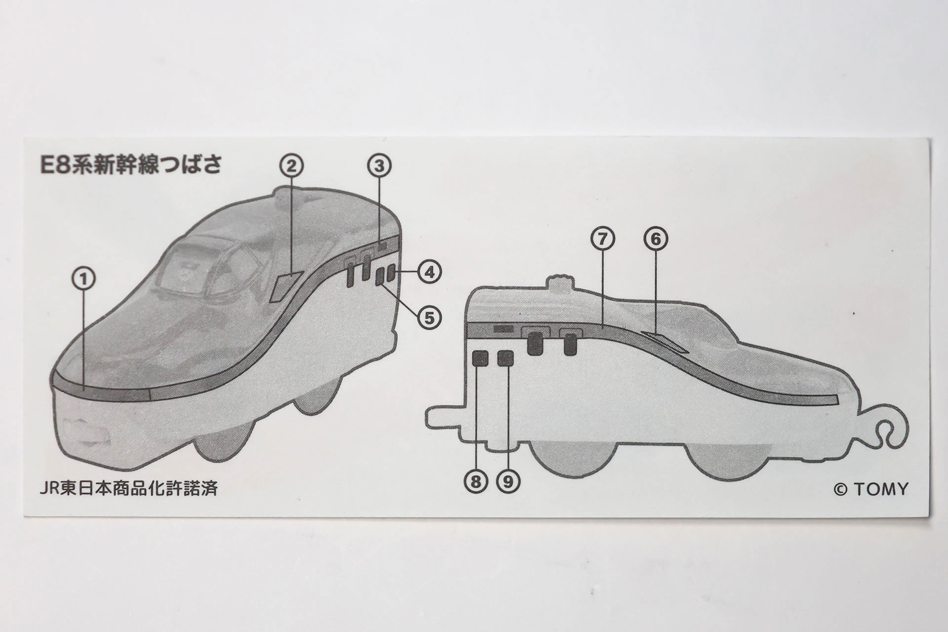 シールの裏面に貼る場所が書かれている