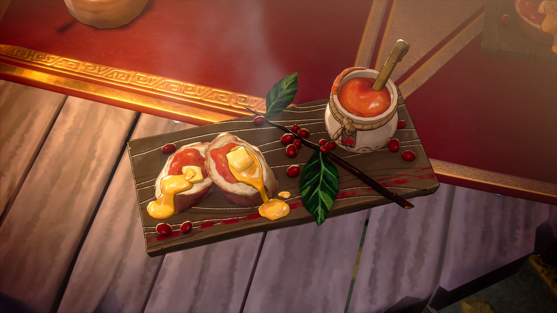 食事はどれもおいしそう。こちらのおなかが空いてくる