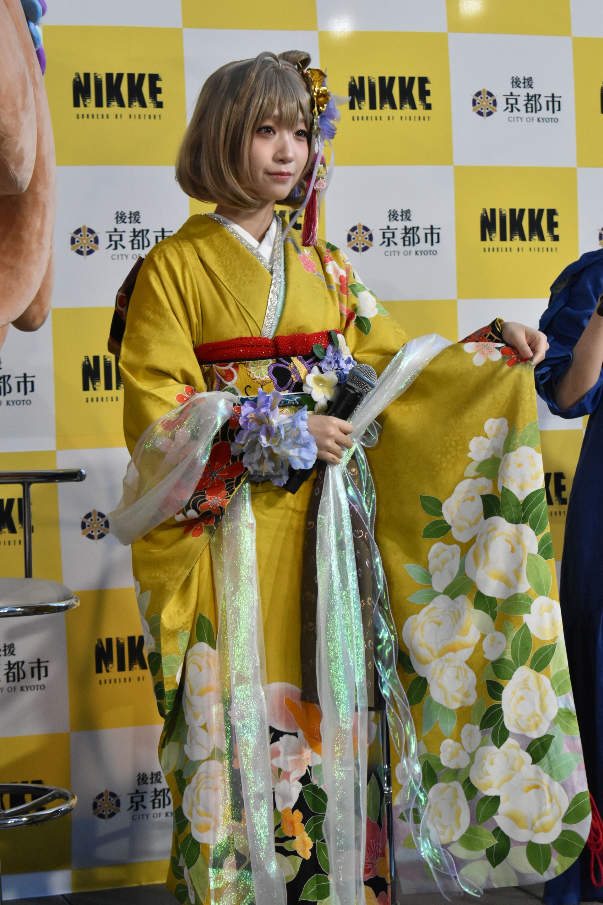 「着物に身を包んだニケたちを見てほしい」と語った伊織もえさん
