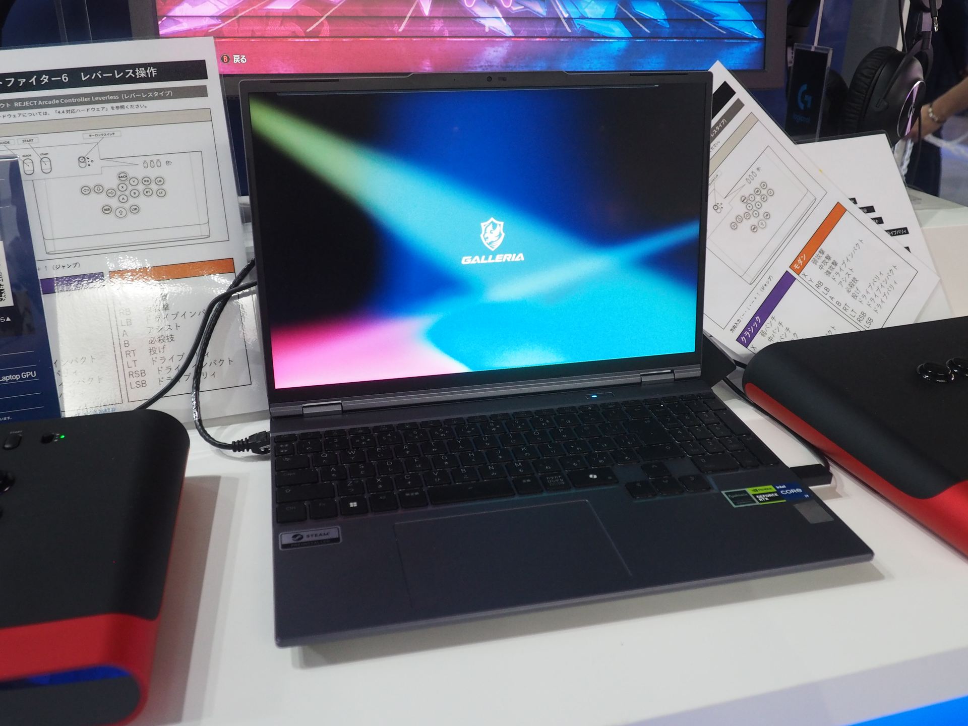 「ストリートファイター 6」の試遊に使われていたのは、Core i7-14650HXとGeForce RTX 5060 Laptopを搭載した「GALLERIA NPC7L-R56-G5」である