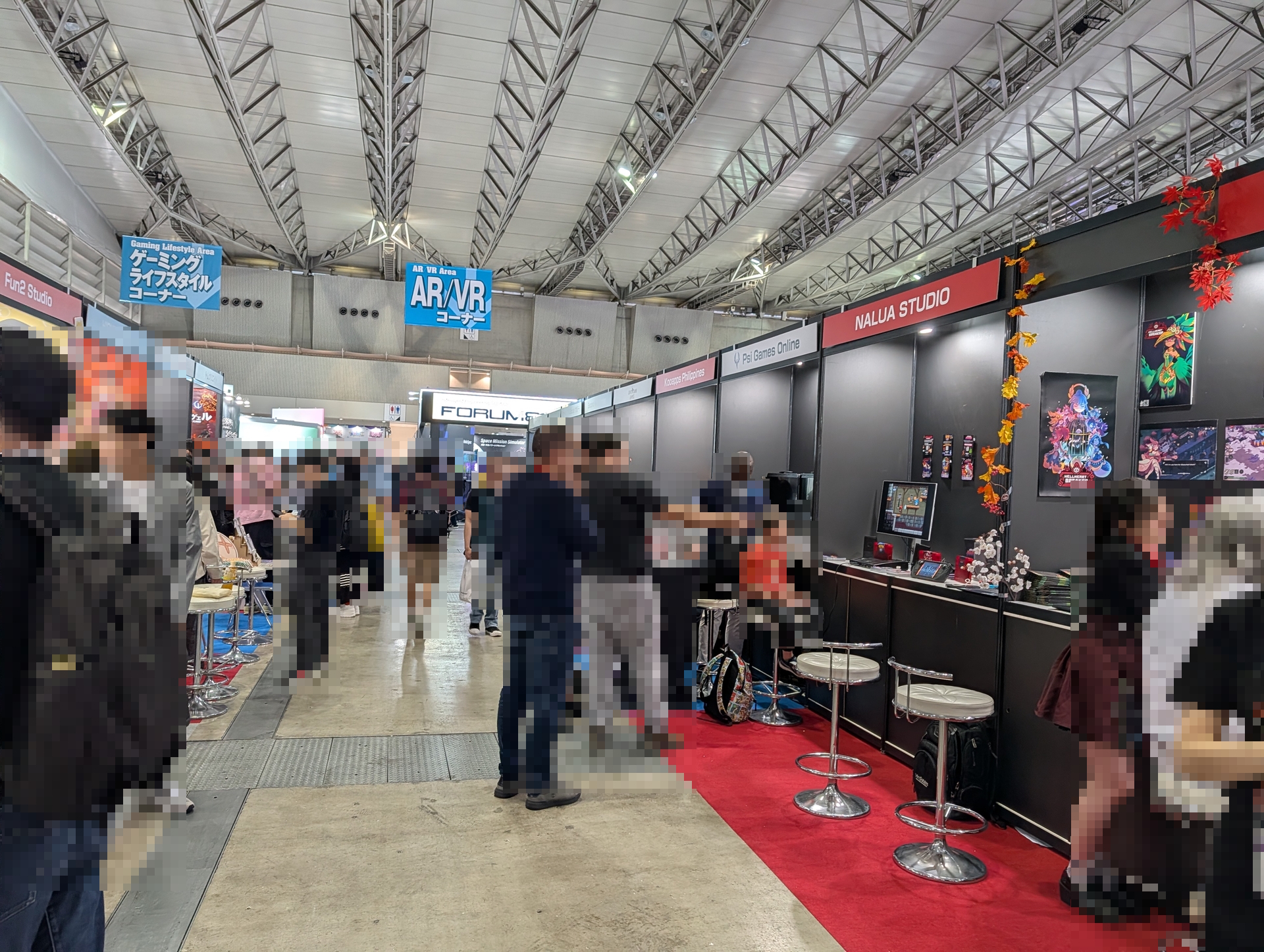 Nalua STUDIOのブースはホール9 C35。インディーゲームのエリア内に設営されている