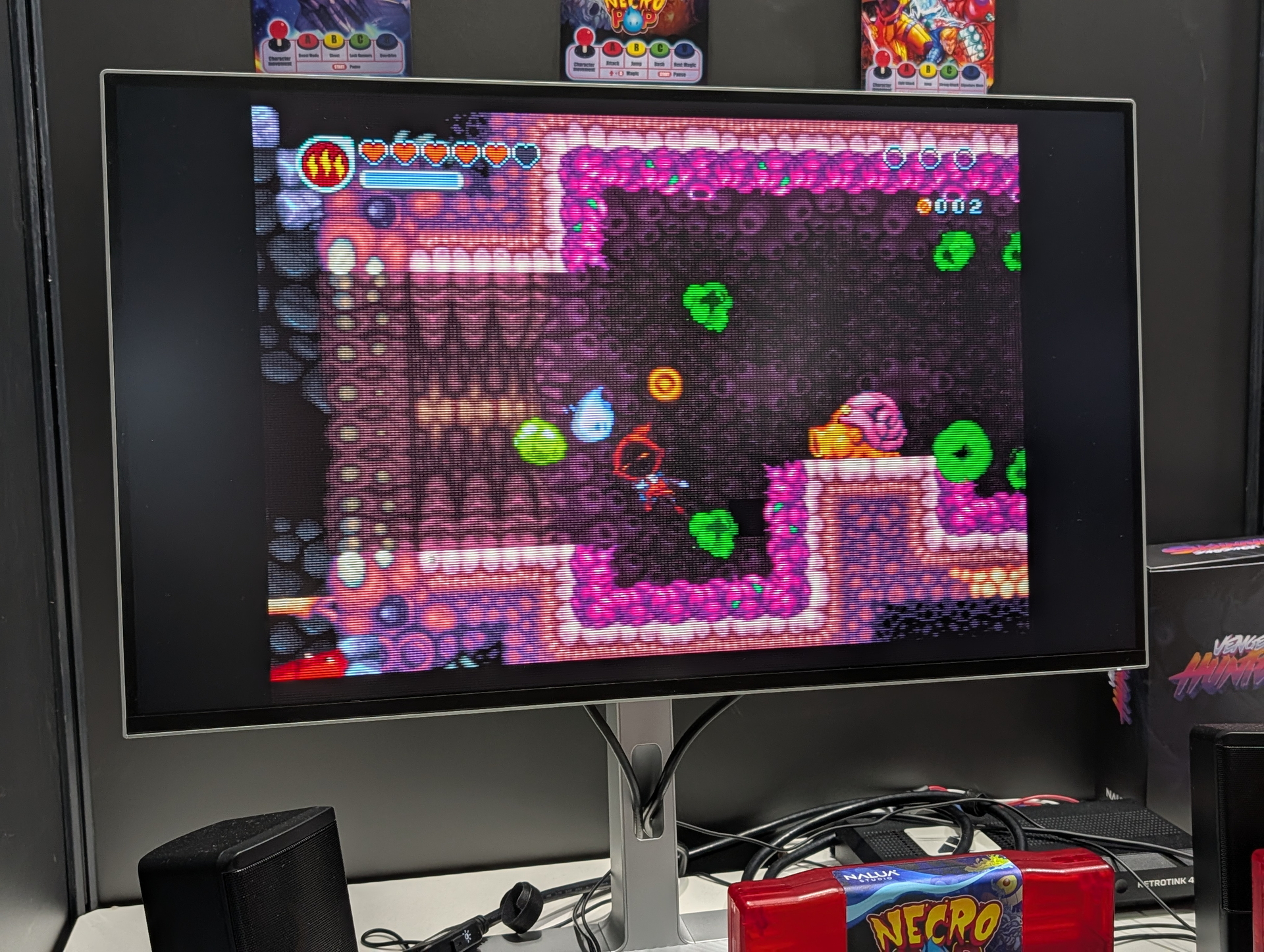 2027年発売予定の新作第2弾「Necro Pop」も同様にプレイさせてもらえる。横に浮いているゴーストだけを操作して仕掛けを作動させるなど、かなり多彩な仕掛けが施されたユニークなアクションゲームとなっていた