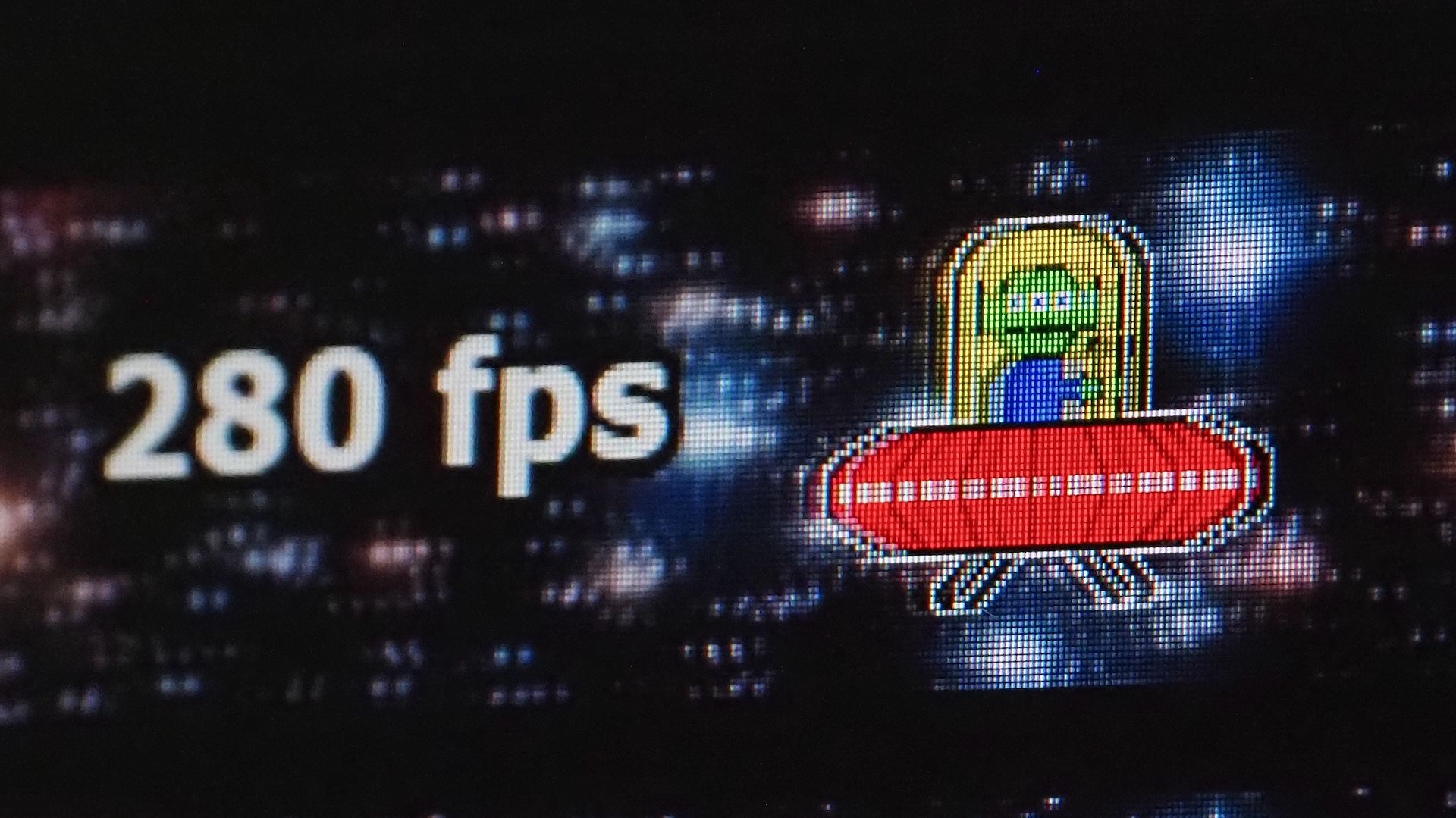 こちらは「MPCS」オフ時の画像。UFOの前後に残像が出ている