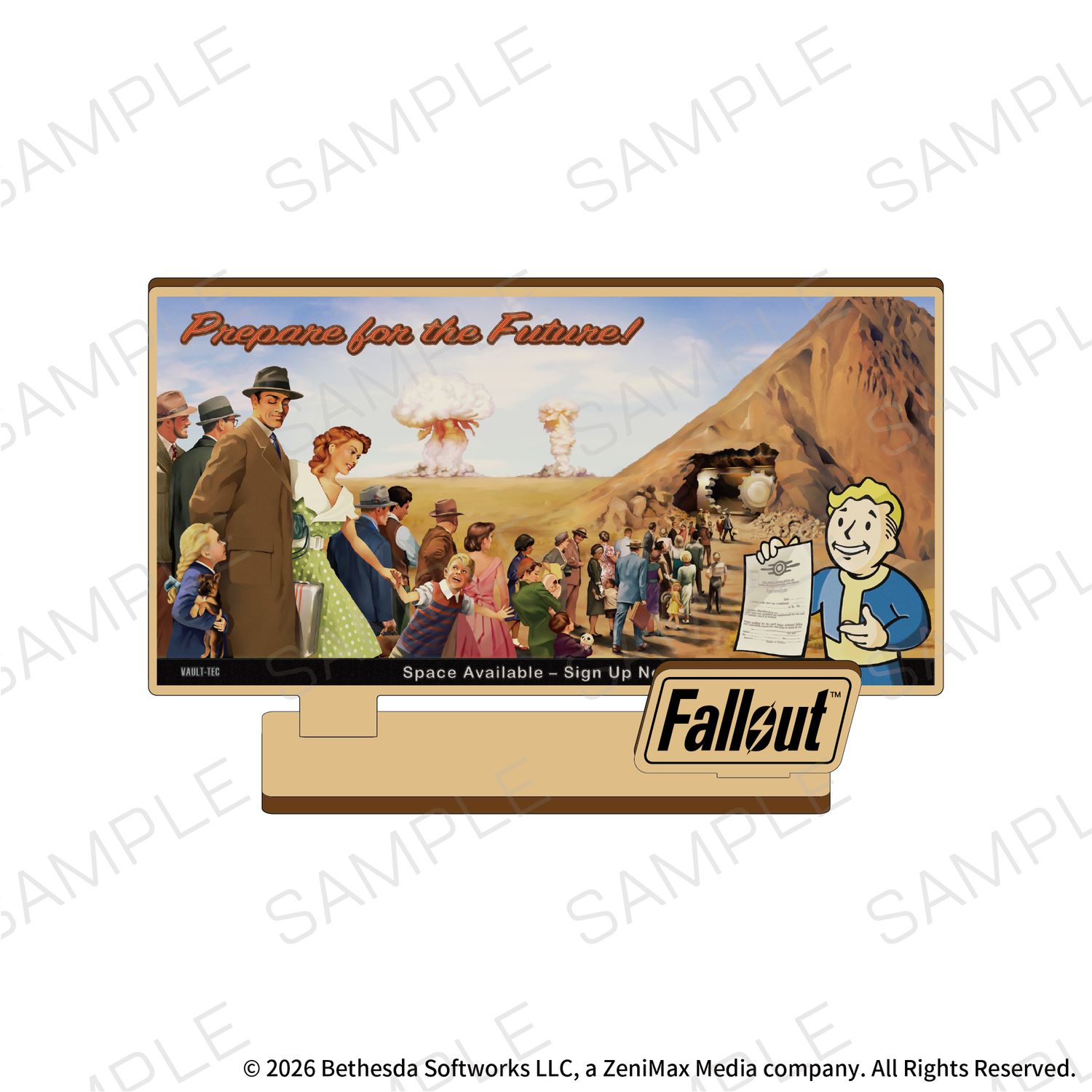 Fallout 木製スタンド（Vault-Tec）