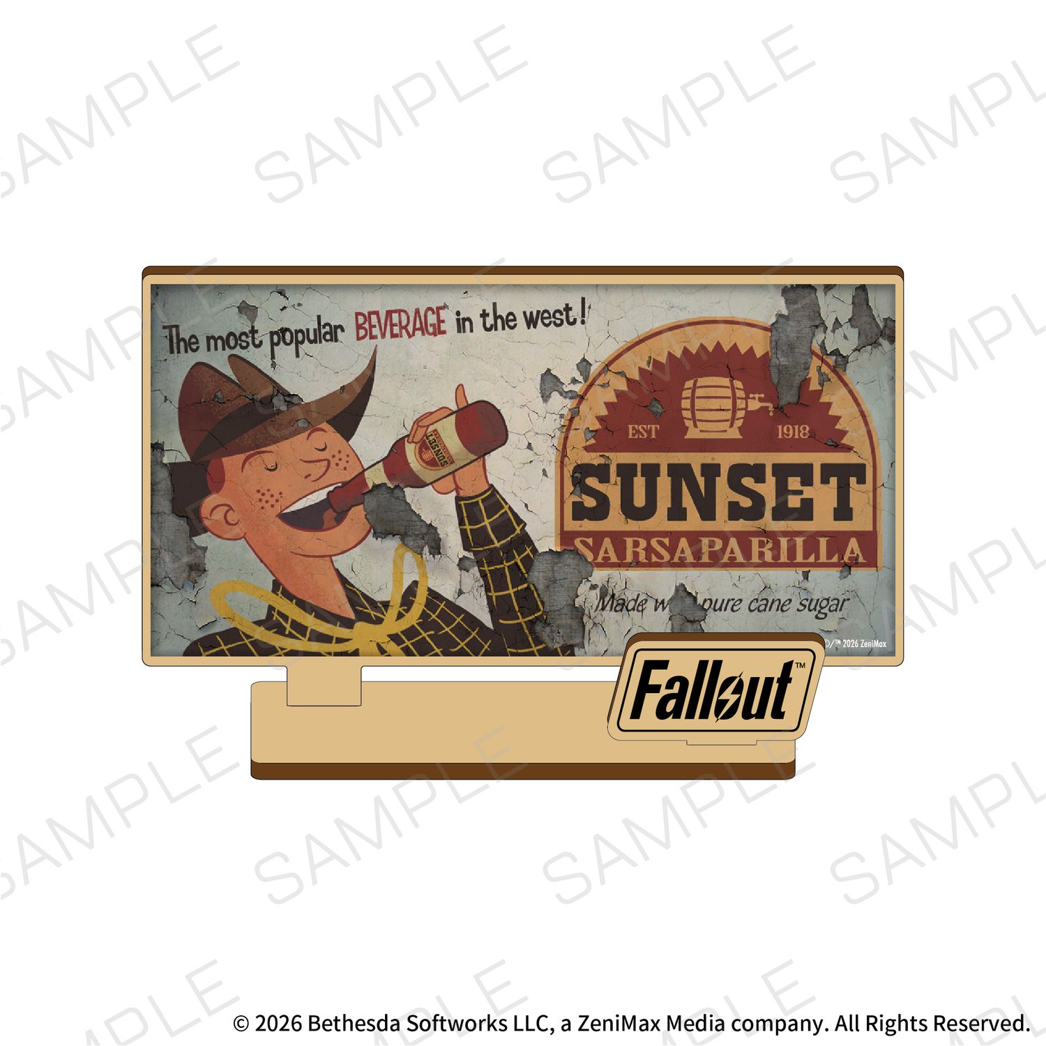 Fallout 木製スタンド（Sunset Sarsaparilla）