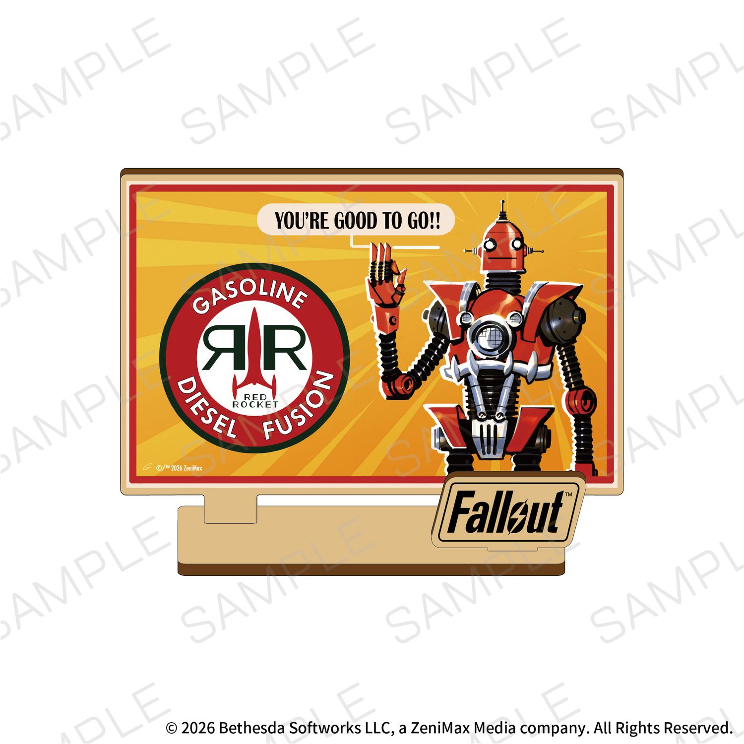 Fallout 木製スタンド（Red Rocket）