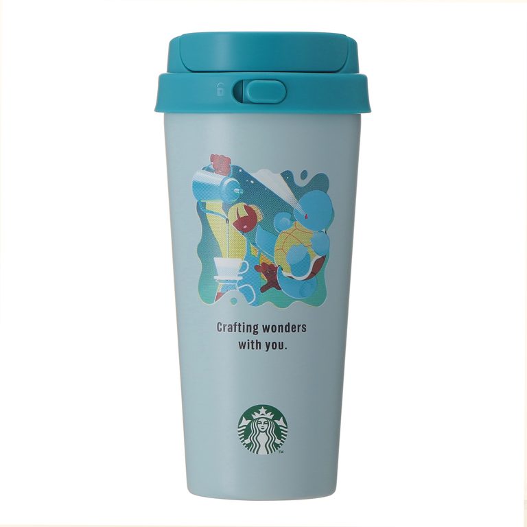 『Pokémon + STARBUCKS ステンレス TOGO ボトル 473ml ピカチュウ/フシギダネ/ヒトカゲ/ゼニガメ/イーブイ/コーヒーコネクション』 各6,600円