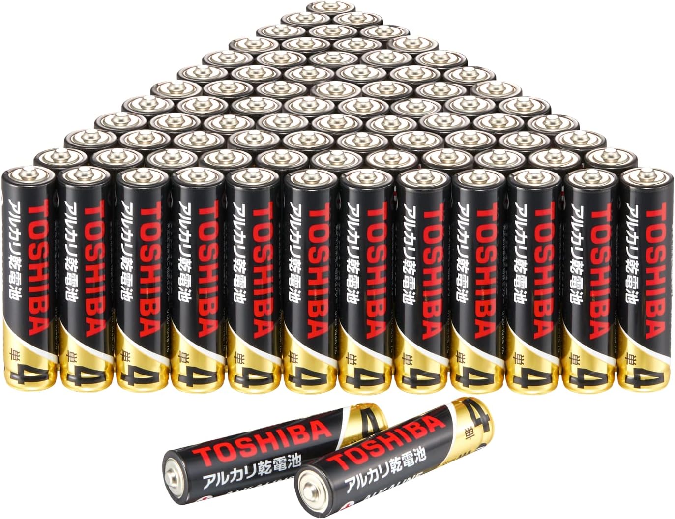 TOSHIBA(東芝) アルカリ乾電池 単4形 1.5V 80本入 使用推奨期限 10年保存 液漏れ防止構造 Zシリーズ LR03Z 80P