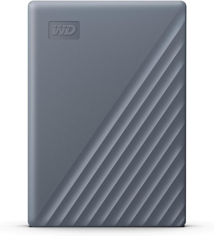 Western Digital ポータブルHDD 2TB USB3.0 グレー My Passport USB-C USB-C＆USB-A両対応「WDBWML0020BGY-WESN」