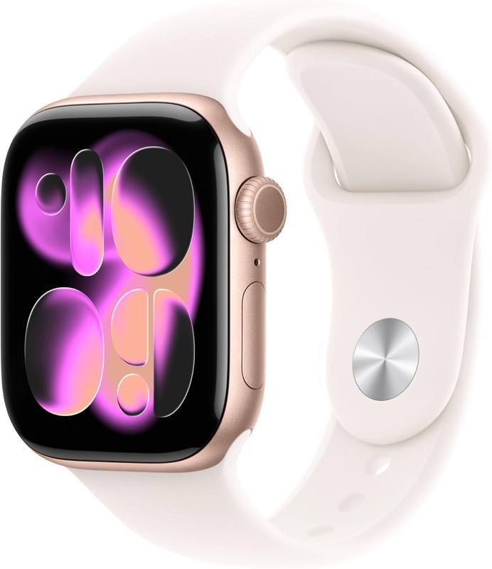 Apple Watch Series 11（GPSモデル）42mm ローズゴールドアルミニウムケース/ライトブラッシュスポーツバンド M/L