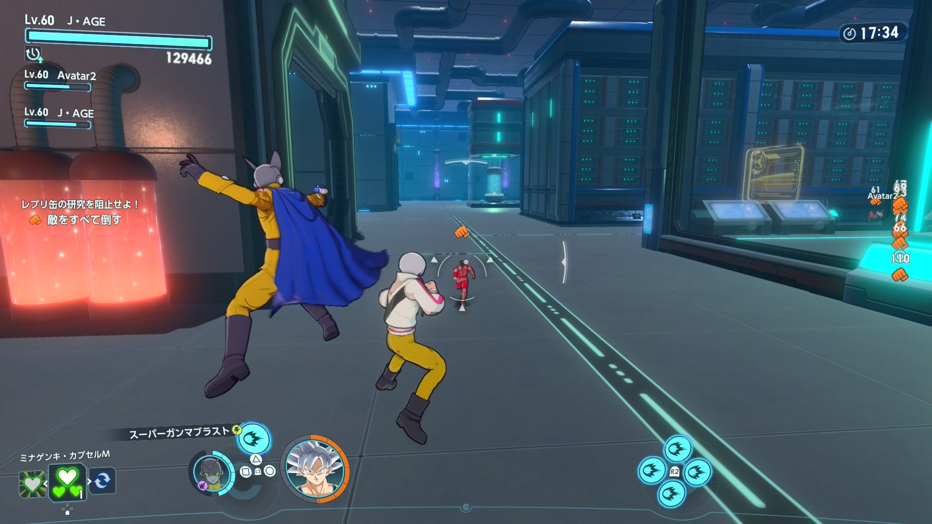 「ソウルアシスト」を発動すると、プレーヤーの横に「ソウルアシスト」で設定したキャラクターが出現し、スキルを使用してくれる