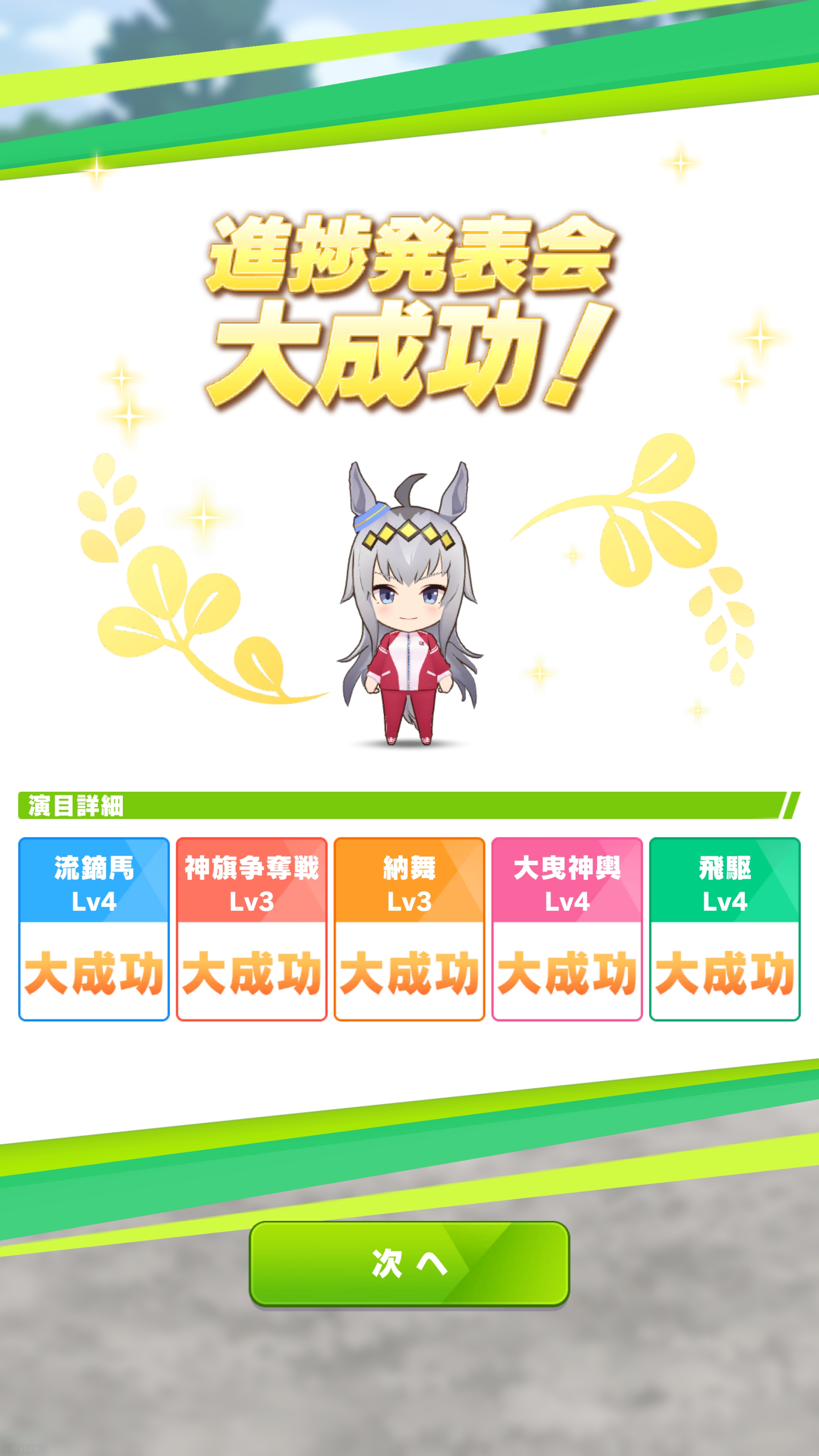 年に1度、計2回の「進捗発表会」までに各「演目稽古」のレベルを十分に上げておきたい。なお、今回は3年目の本番でも「大成功」以上の結果は出てこない