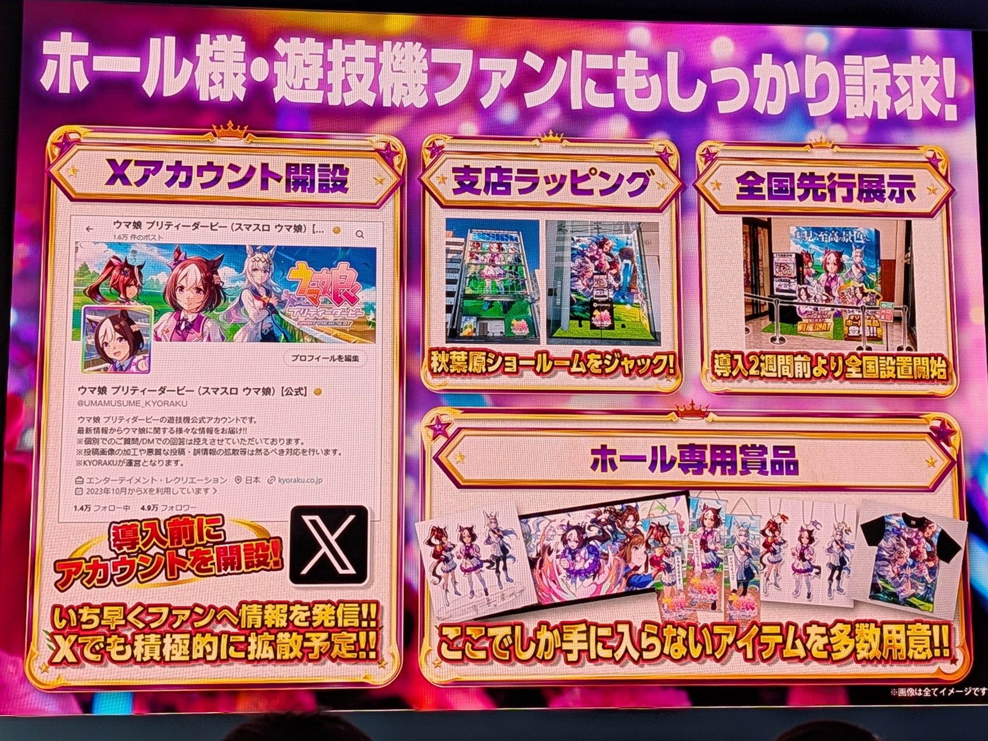 Xアカウントが開設されるほか、支店ラッピングや全国に専用の展示筐体を設置するなど既存のファン向けにもアピールする