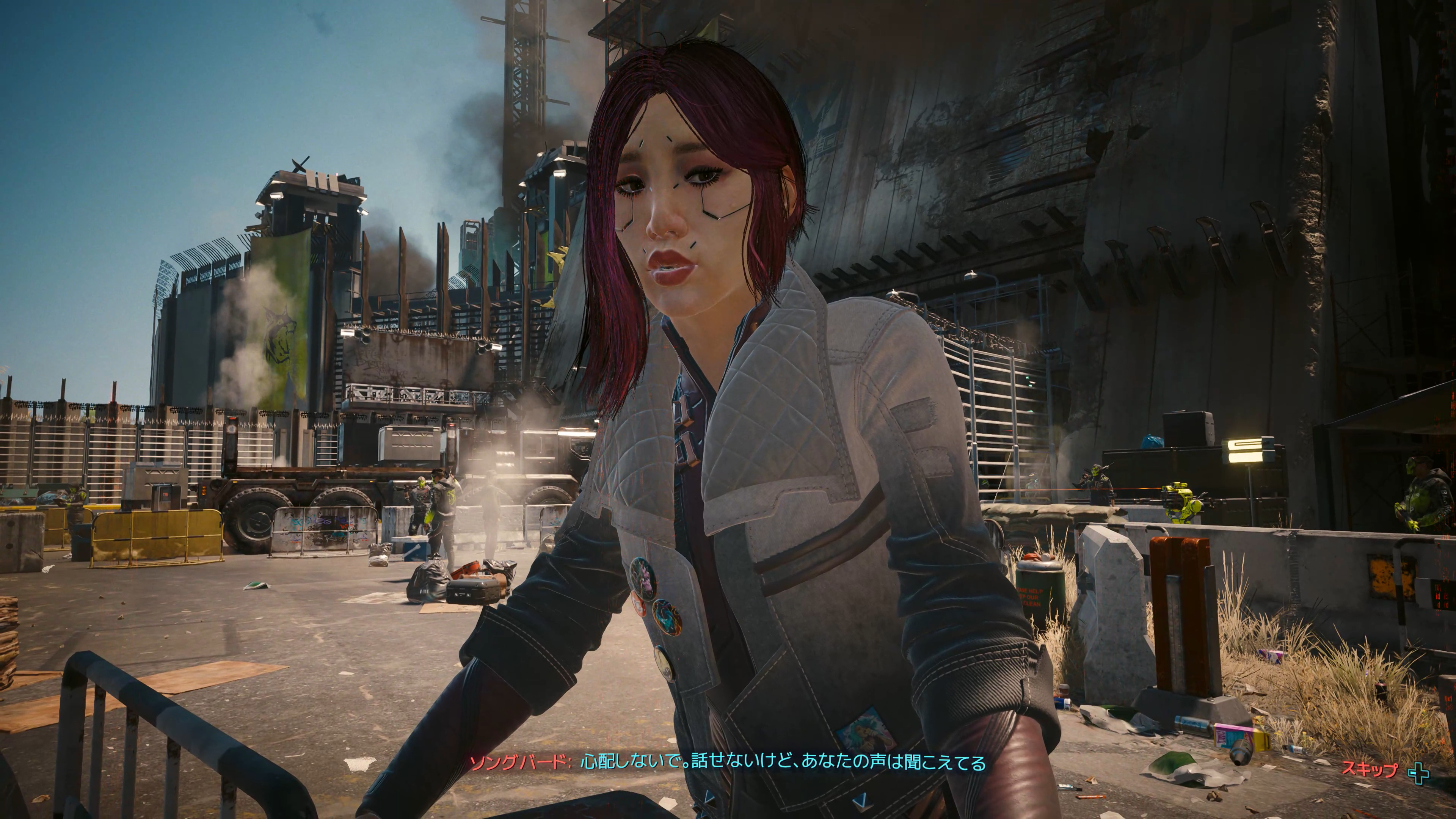 DLC「仮初めの自由」のヒロイン・ソミ。強力なネットランナー「ソングバード」として知られる存在だ