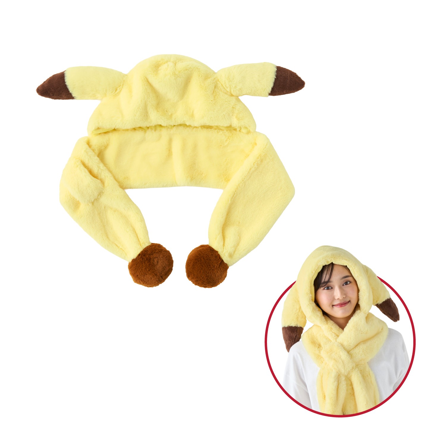 フード付きマフラー ピカチュウ　4,400円