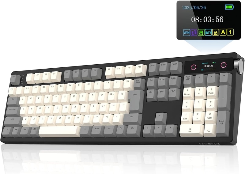 EPOMAKER TH108 PRO 日本語配列 フルサイズワイヤレスゲーミングキーボード ブラック/Creamy Jade