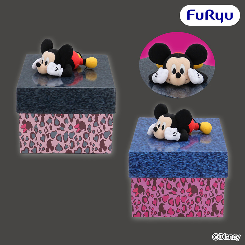 『ミッキーマウス＆ミニーマウス　ギャルっぽレオパード　ぬいぐるみ　ギフトボックス』（全2種類）