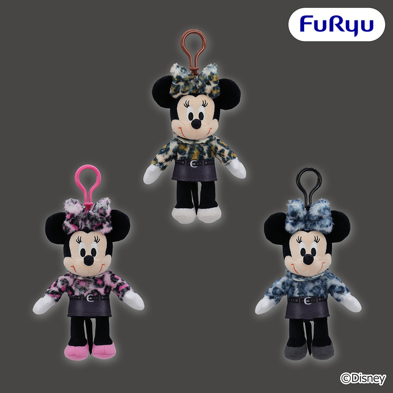『ミニーマウス　ギャルっぽレオパード くりっぴぃぬいぐるみ』（全3種類）