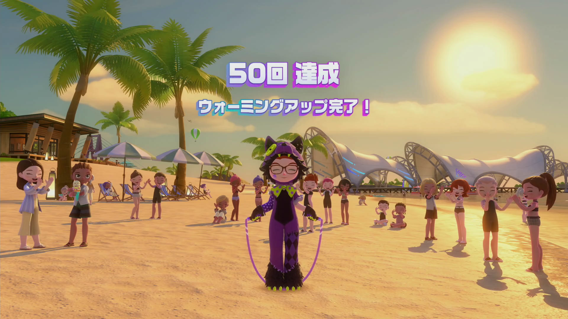 50回跳んだら「ウォーミングアップ」は終了だ