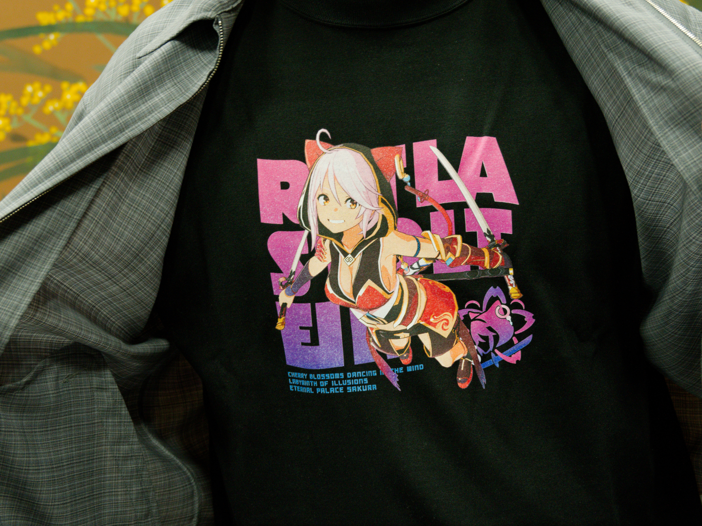 当日はクラウドファンディングの返礼品Tシャツを着用しインタビューを引き受けてくれた
