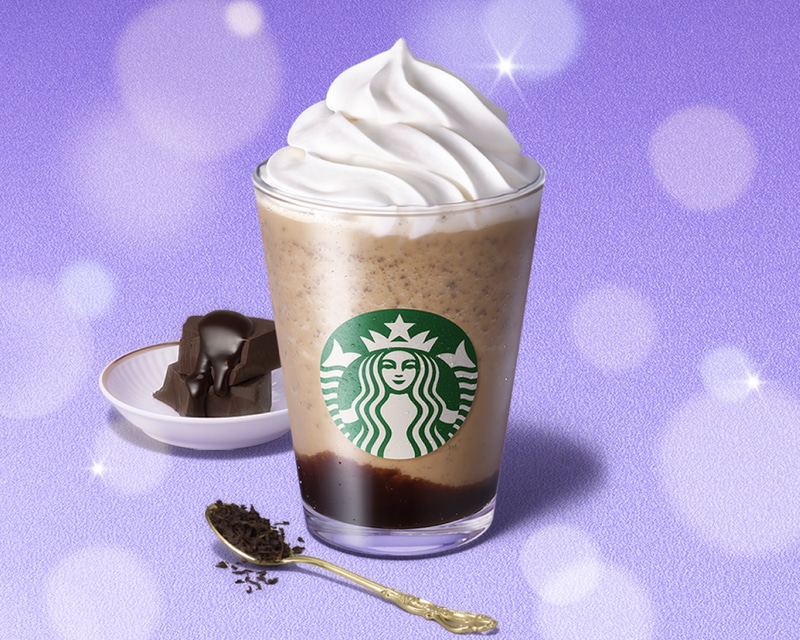 「アールグレイ チョコレート フラペチーノ」 Tall 678円（お持ち帰りの場合） ／ Tall 690円（店内利用の場合）