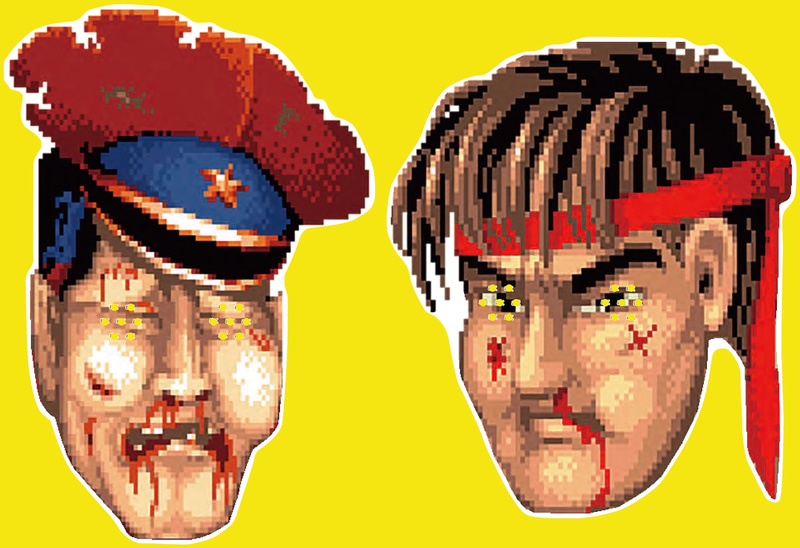 『ストリートファイターII』やられ顔お面