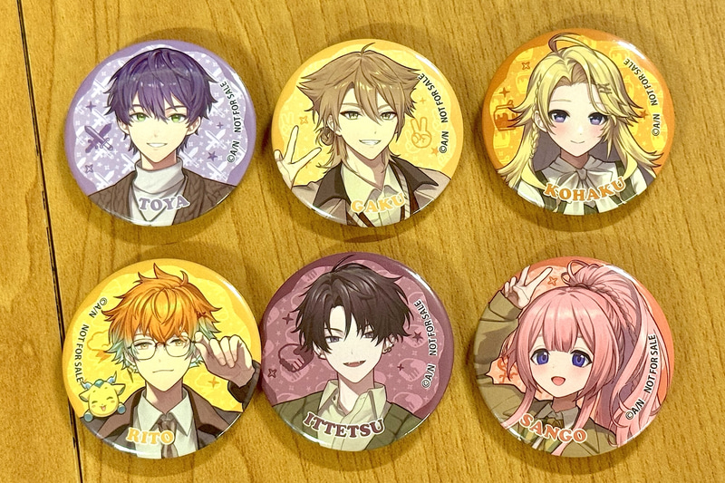 缶バッジは全部で6種