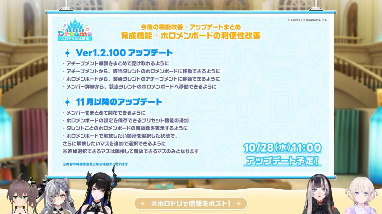 今後のアップデート