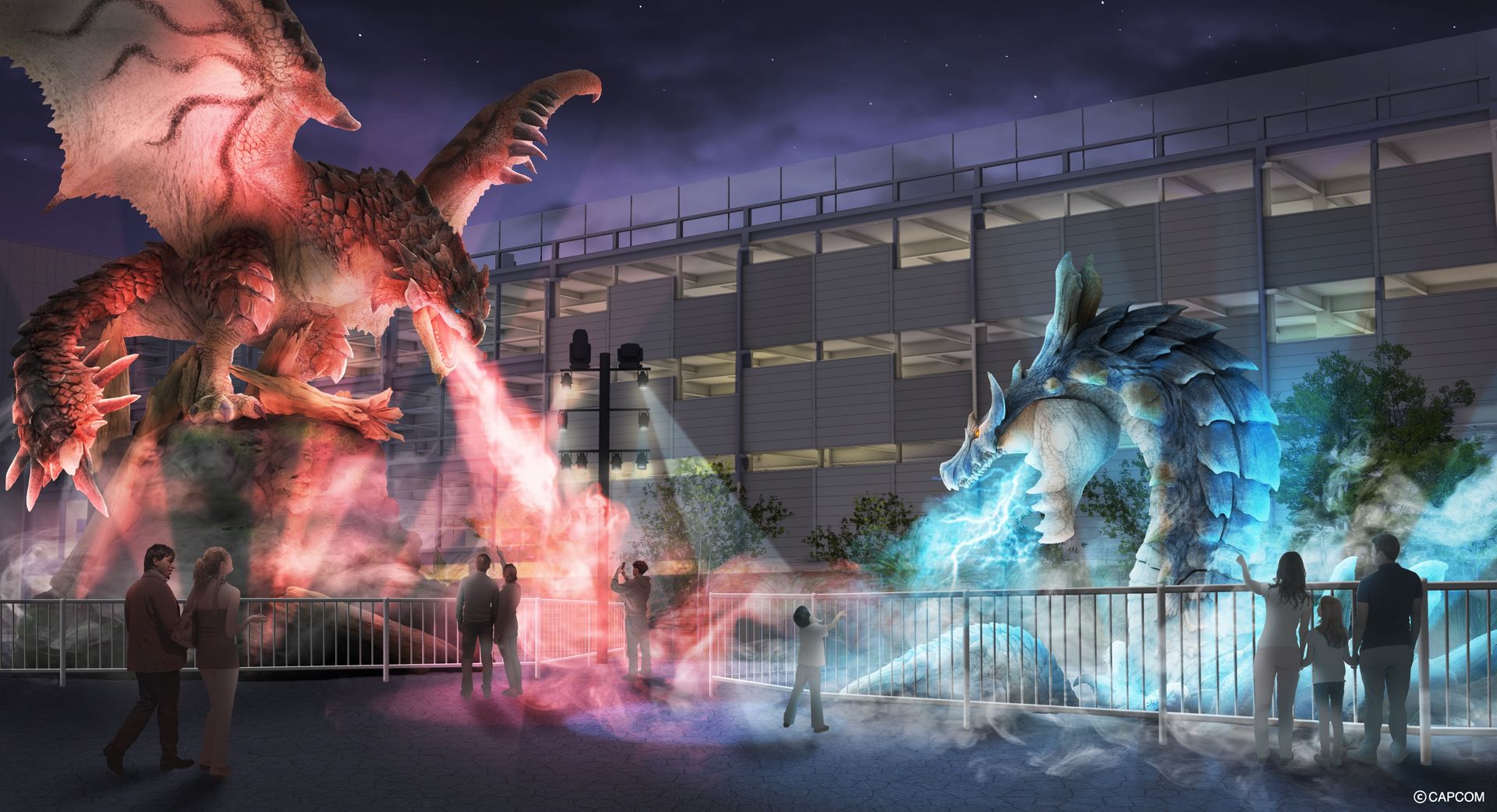 「モンスターハンター立像」完成イメージCG