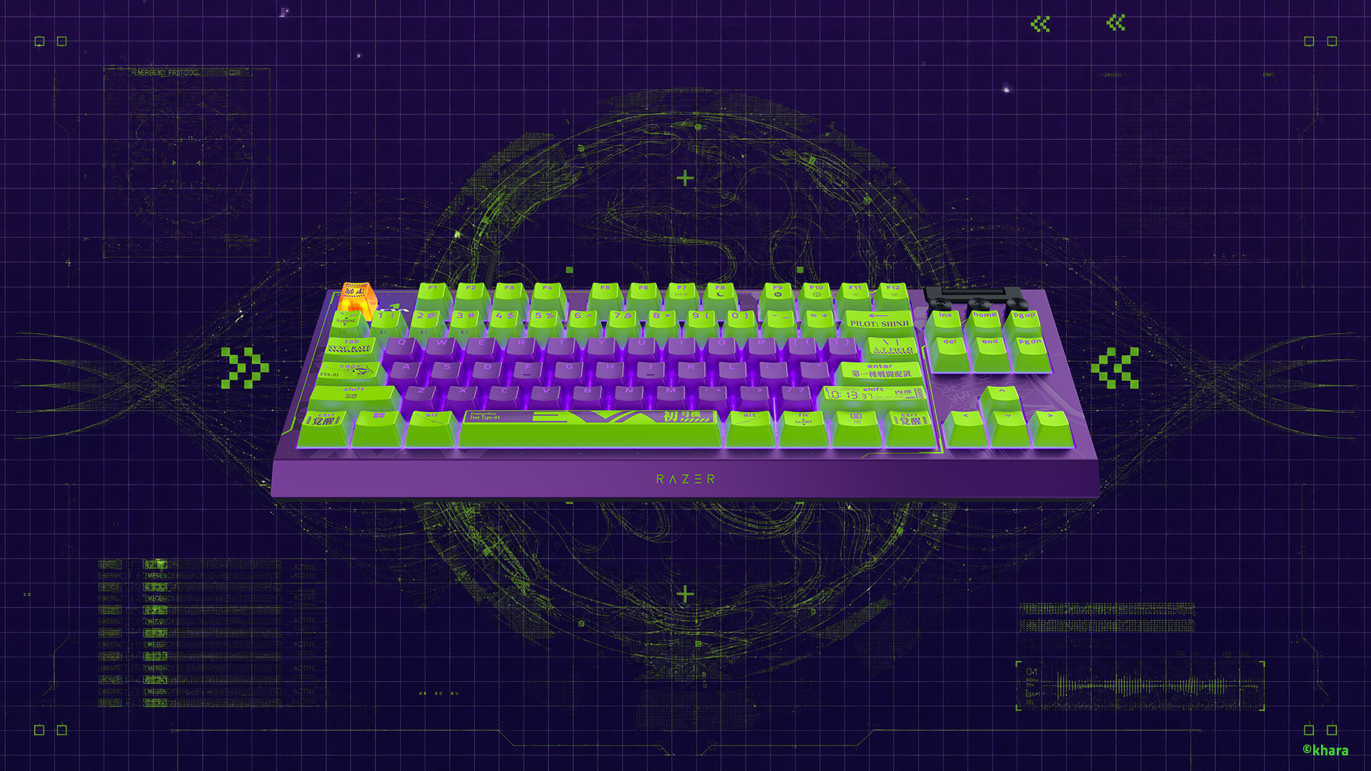 ゲーミングキーボード「BlackWidow V4 TKL HyperSpeed EVANGELION（EVA-01）コレクション」（価格：35,980円）
