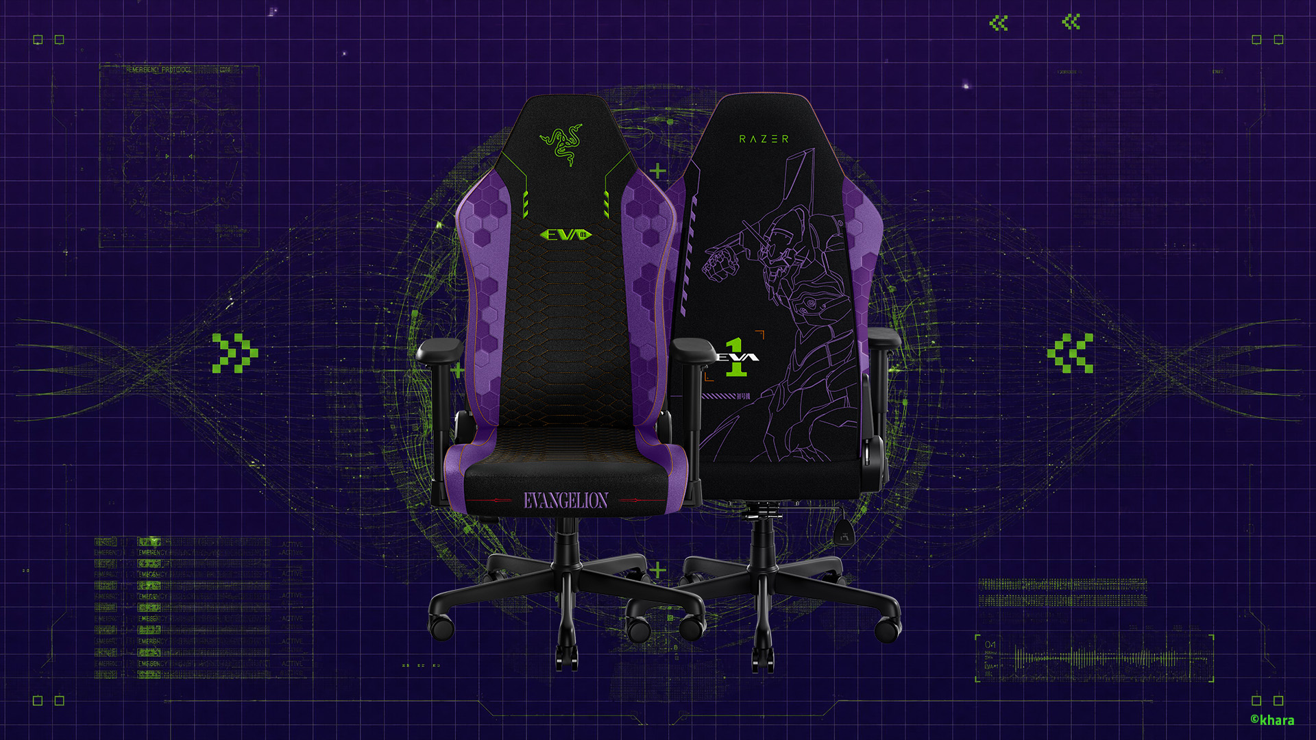 ゲーミングチェア「Iskur V2 X EVANGELION（EVA-01）コレクション」（価格：69,980円）