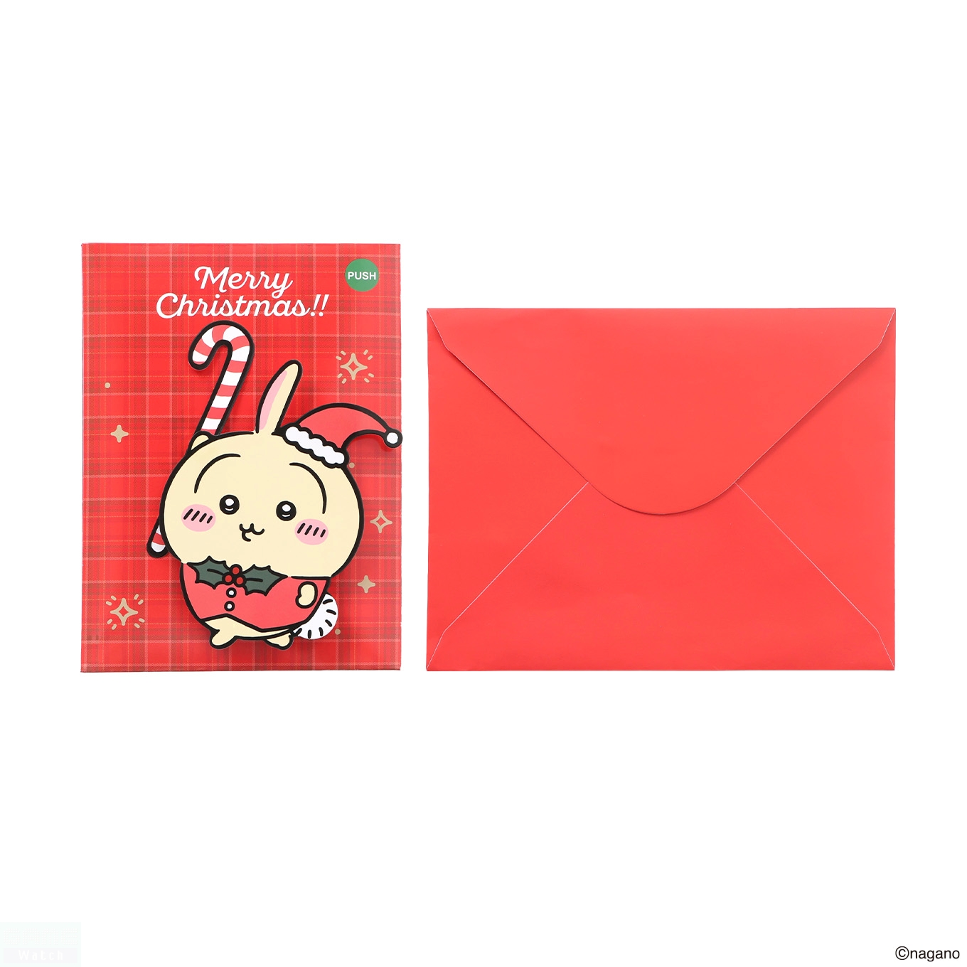 ちいかわクリスマスマーケット くるくる回るうさぎのクリスマスカードセット　1,650円