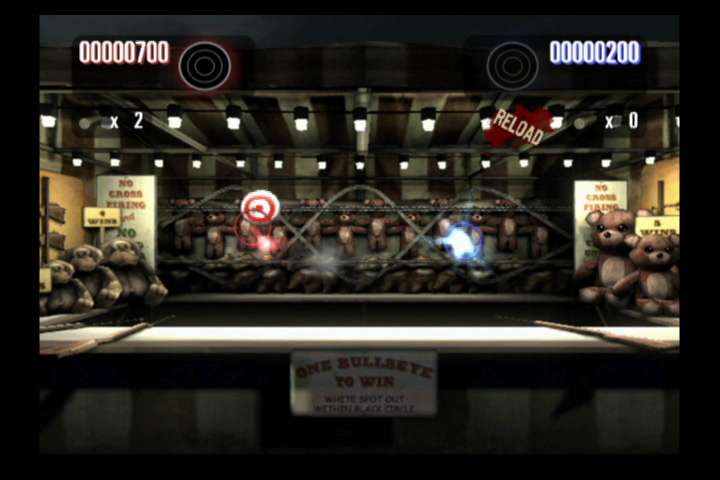 カーニバルの射的ゲーム。標的の種類には「赤」（通常）、「青」（高得点）、「爆弾」（得点ペナルティー）があり、これらを打ち抜いて得点を競う。制限時間などはなく、最大4人までの同時プレーが可能