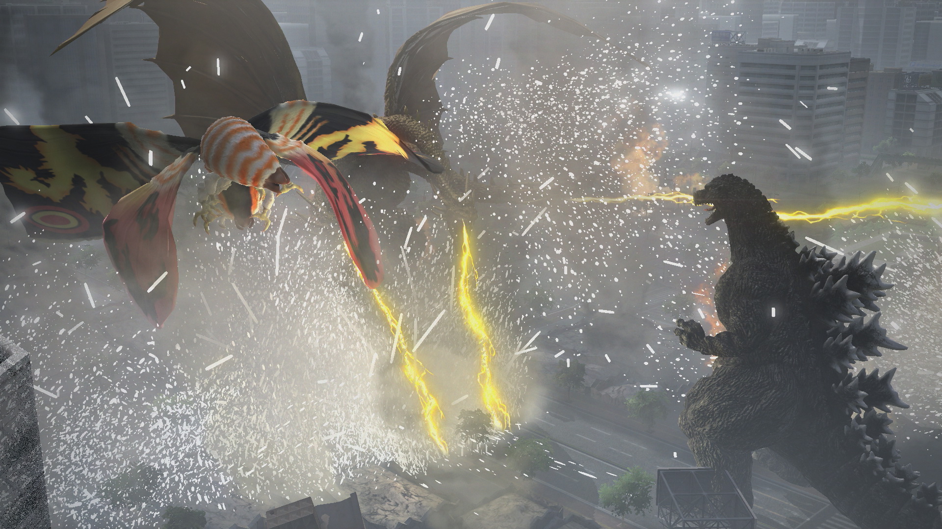 様々な怪獣達による夢の対戦が可能。オンライン対戦モードも用意されている