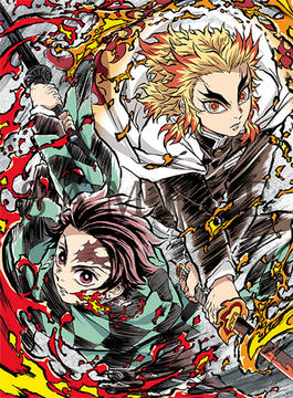 煉獄さんと炭治郎が描かれた色紙！ 「劇場版『鬼滅の刃』無限