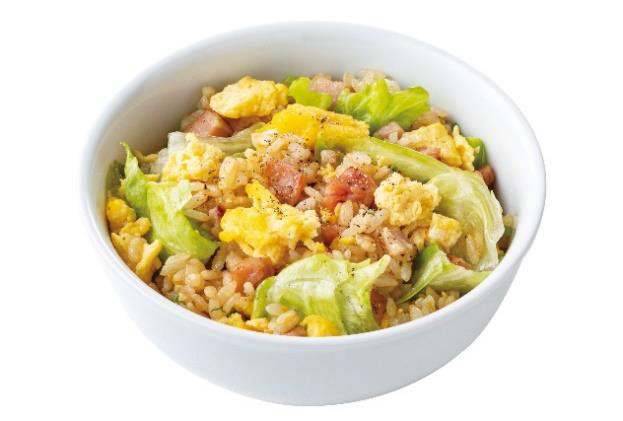 たまごとレタスの半チャーハン