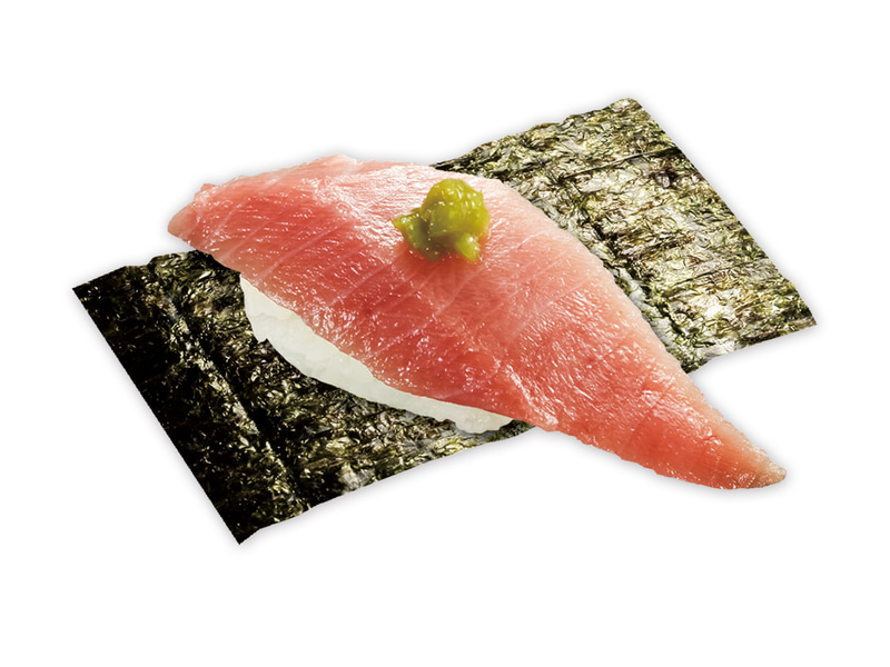 「極み熟成 中とろ海苔包み（一貫）」220円