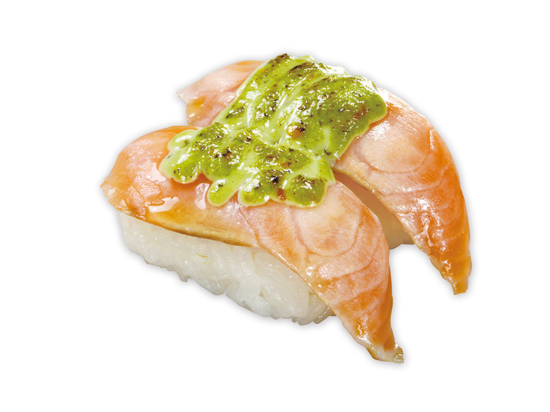 「あぶりバジルサーモン」110円