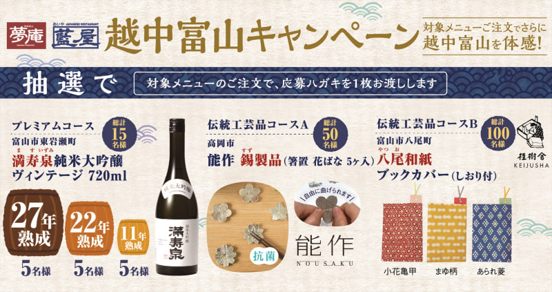 越中富山の名産品プレゼント！キャンペーン