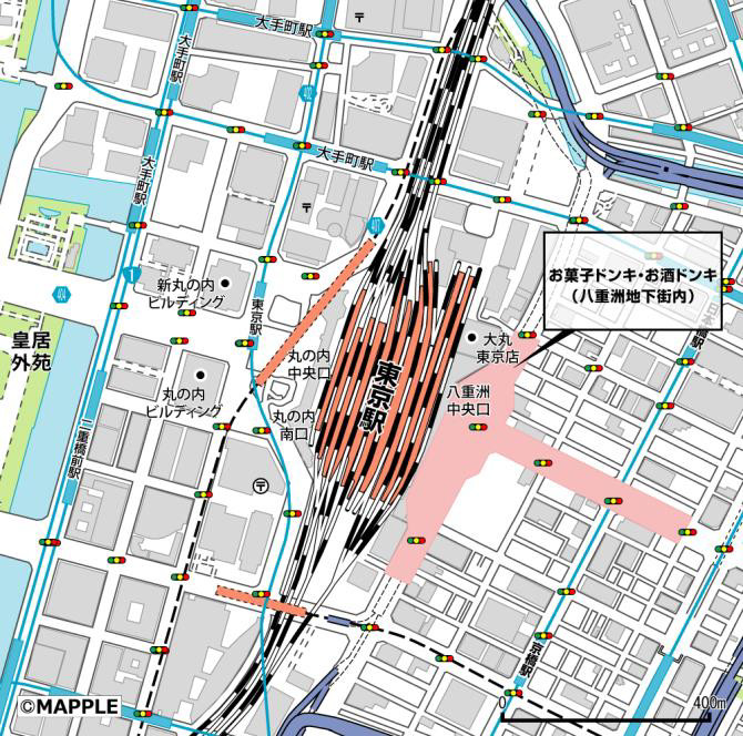 「お菓子ドンキ」「お酒ドンキ」周辺地図