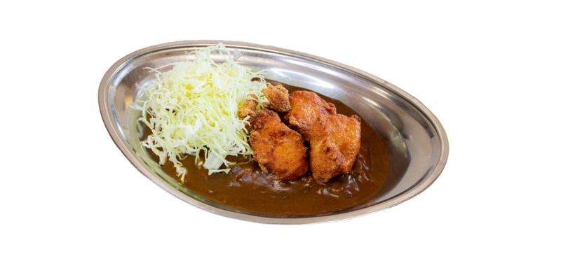 何でやろ。8番唐揚げカレー