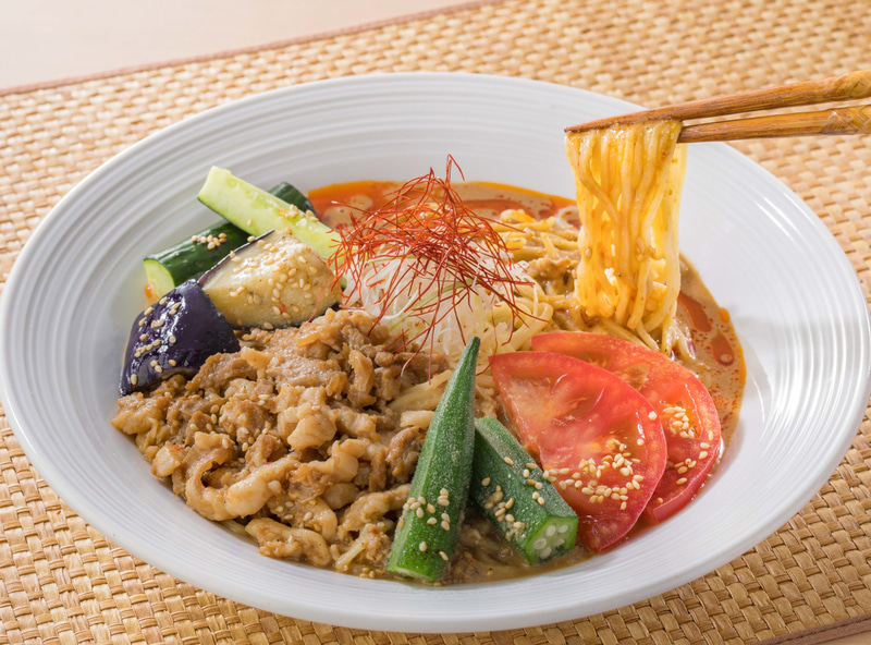 「夏野菜の冷やし担担麺」