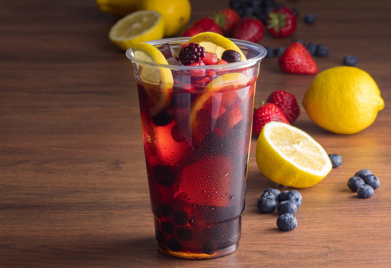 「タピオカ入りフルーツティー」